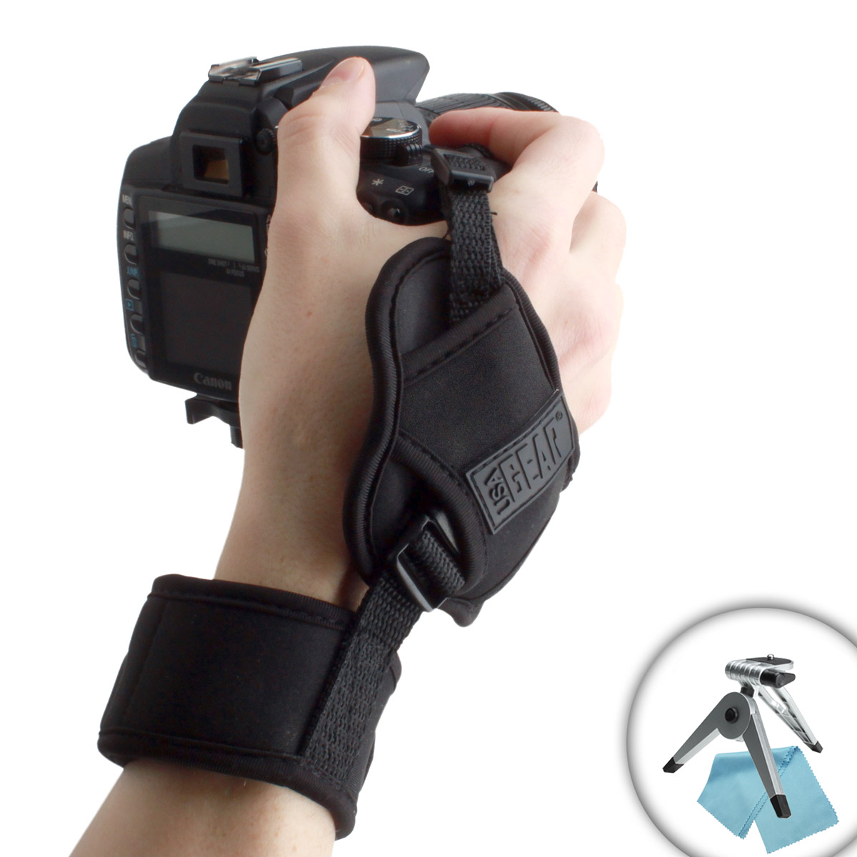 USA Gear DualGRIP dSLR Camera Stabilizing Hand Wrist Strap for Samsung