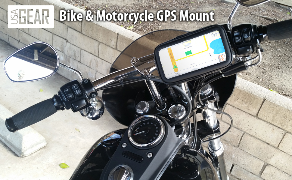 Weatherproof Motorcycle / Bicycle GPS Display Case Black