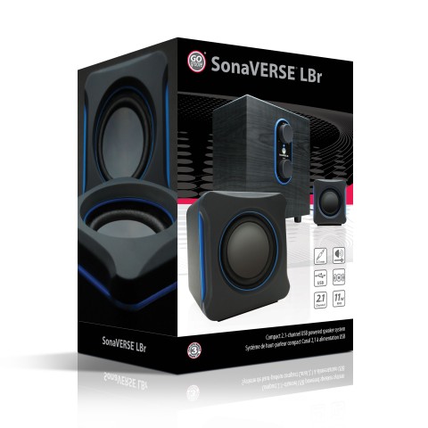 SonaVERSE LBr USB Powered 2.1 Computer Speaker System - Black
