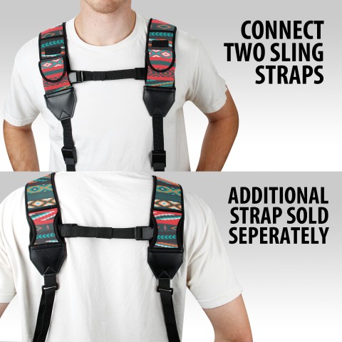 Adjustable Neoprene Digital Camera Strap with Safety Strap - Southwest