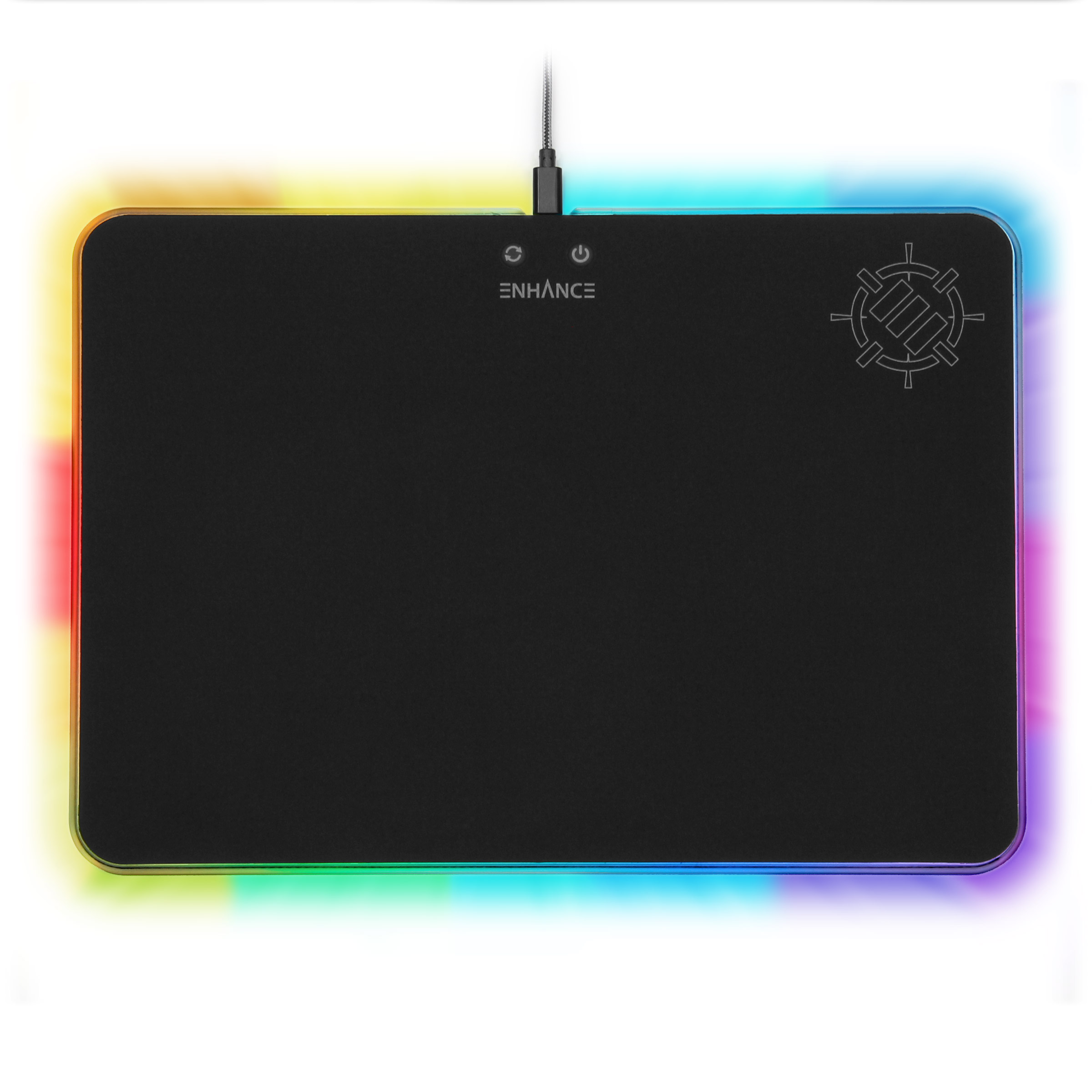 ENHANCE LED Gaming Mouse Pad with Fabric Top - 7 RGB Colors & 2 ...