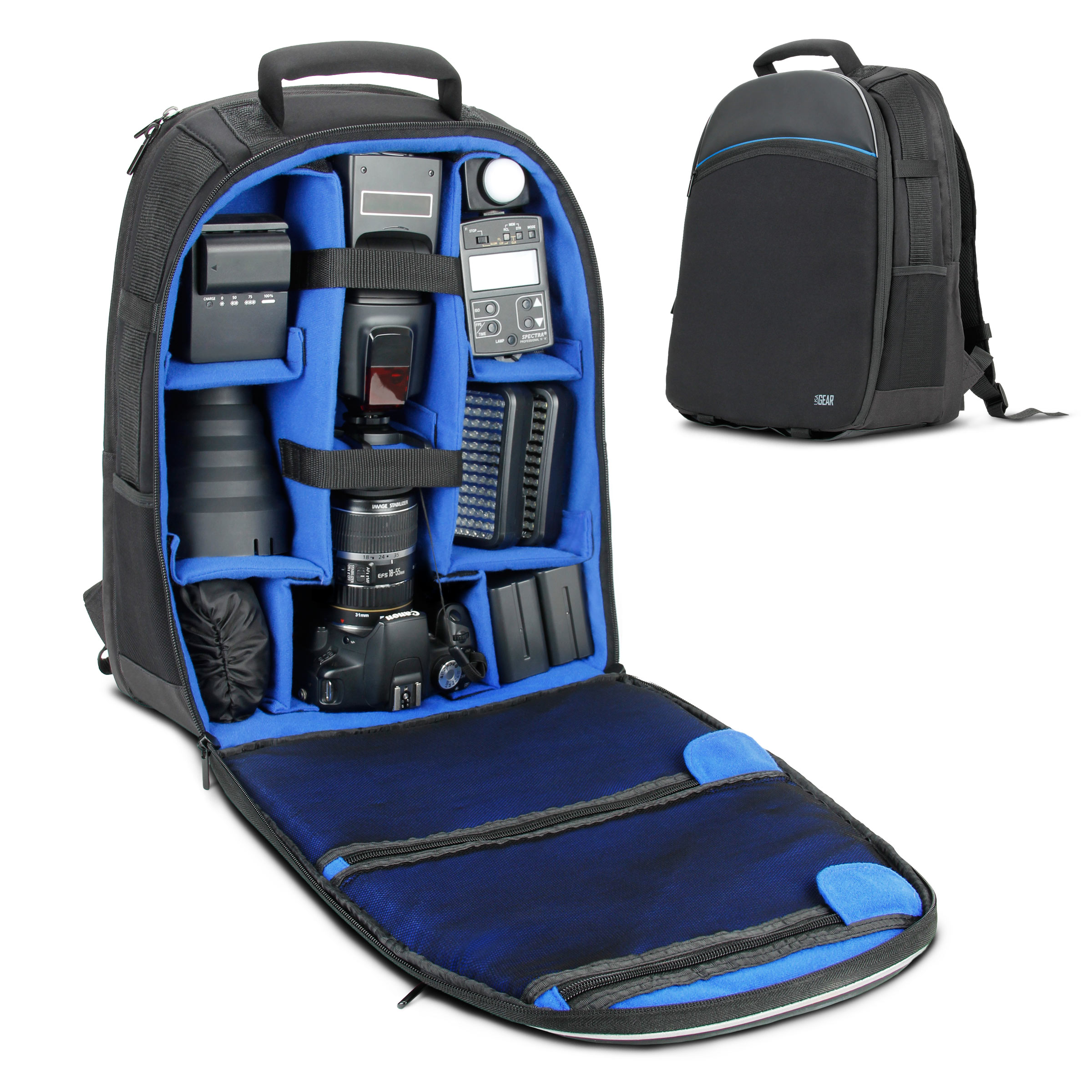 Front Loading DSLR Camera Case Backpack with Laptop & Large Lens ...
